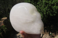 Polished White Quartz Skull Carving x 1 From Madagascar