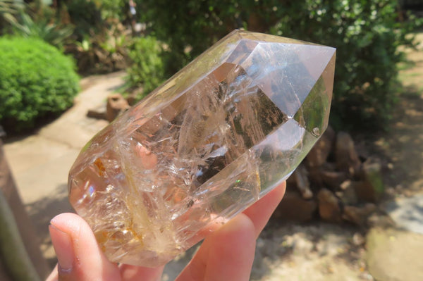 Polished Smokey Quartz / Citrine Points x 3 From Madagascar