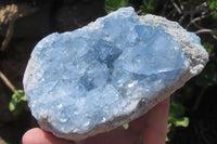 Natural Celestite Geode Specimens x 2 From Sakoany, Madagascar