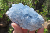 Natural Celestite Geode Specimens x 2 From Sakoany, Madagascar