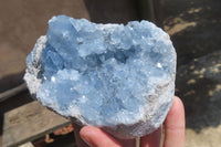 Natural Celestite Geode Specimens x 2 From Sakoany, Madagascar