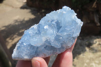 Natural Celestite Geode Specimens x 2 From Sakoany, Madagascar