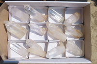 Polished Clear Quartz Crystals x 12 From Madagascar