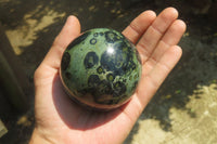 Polished Stromatolite Jasper Spheres x 4 From Katsepy, Madagascar