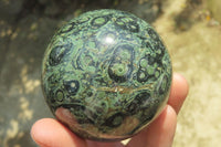 Polished Stromatolite Jasper Spheres x 4 From Katsepy, Madagascar