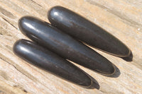 Polished Black Basalt Massage Wands x 12 From Madagascar