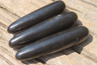 Polished Black Basalt Massage Wands x 12 From Madagascar