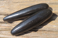 Polished Black Basalt Massage Wands x 12 From Madagascar