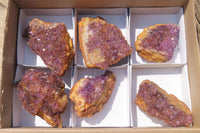 Natural Amethystos Amethyst Plates x 6 From Kwaggafontein, South Africa