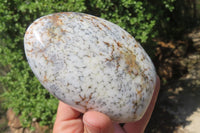 Polished Dendritic Opal Standing Free Forms x 3 From Moralambo, Madagascar