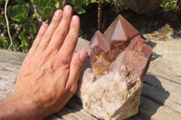 Natural Red Hematoid Quartz Specimens x 2 From Karoi, Zimbabwe