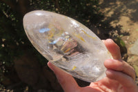 Polished Clear Quartz Standing Free Forms x 3 From Madagascar