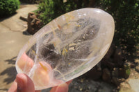 Polished Clear Quartz Standing Free Forms x 3 From Madagascar