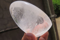 Polished Clear Quartz Standing Free Forms x 3 From Madagascar