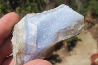 Natural Blue Lace Agate Geode Specimens x 14 From Nsanje, Malawi