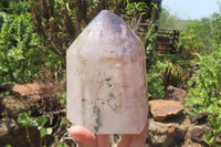 Polished Smokey Amethyst Window Quartz Crystal x 1 From Akansobe, Madagascar