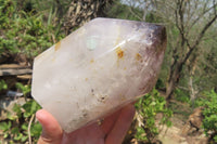 Polished Smokey Amethyst Window Quartz Crystal x 1 From Akansobe, Madagascar