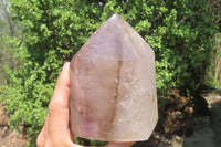 Polished Smokey Amethyst Window Quartz Crystal x 1 From Akansobe, Madagascar