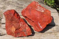 Natural Red Jasper Specimens x 2 From Northern Cape, South Africa