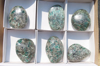 Polished Emerald Chamesite In Matrix Free Forms x 6 From Mutoko, Zimbabwe