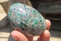 Polished Emerald Chamesite In Matrix Free Forms x 6 From Mutoko, Zimbabwe