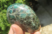 Polished Emerald Chamesite In Matrix Free Forms x 6 From Mutoko, Zimbabwe