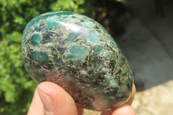 Polished Emerald Chamesite In Matrix Free Forms x 6 From Mutoko, Zimbabwe