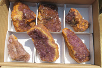 Natural Amethystos Amethyst Plates x 6 From Kwaggafontein, South Africa