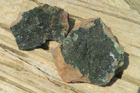 Natural Libethenite Crystals On Dolomite Matrix Specimens x 2 From Shituru, Congo