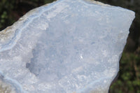 Natural Blue Lace Agate Geode Specimens x 4 From Nsanje, Malawi