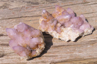 Natural Ametrine Spirit Quartz Clusters x 2 From Boekenhouthoek, South Africa