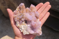 Natural Ametrine Spirit Quartz Clusters x 2 From Boekenhouthoek, South Africa