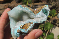 Natural Drusy Coated Chrysocolla Specimens x 4 From Congo