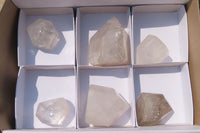 Polished Clear Quartz Crystals x 6 From Angola