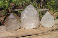 Polished Clear Quartz Crystals x 6 From Angola