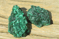 Natural Silky Malachite Specimens x 6 From Kasompe, Congo