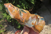 Polished 8th Vein Ocean Jasper Flame Sculpture x 1 From Madagascar