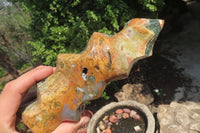 Polished 8th Vein Ocean Jasper Flame Sculpture x 1 From Madagascar