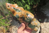 Polished 8th Vein Ocean Jasper Flame Sculpture x 1 From Madagascar