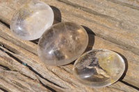 Polished Clear Quartz Palm Stones x 12 From Madagascar