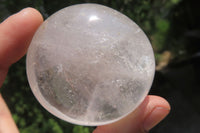 Polished Clear Quartz Palm Stones x 12 From Madagascar