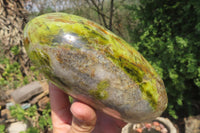 Polished Green Opal Standing Free Form x 1 From Antsirabe, Madagascar