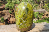 Polished Green Opal Standing Free Form x 1 From Antsirabe, Madagascar