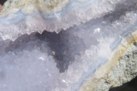 Natural Blue Lace Agate Geode Specimens x 3 From Nsanje, Malawi