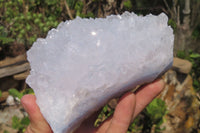 Natural Blue Lace Agate Geode Specimens x 3 From Nsanje, Malawi