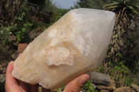 Polished Partially White Quartz Crystal x 1 From Madagascar