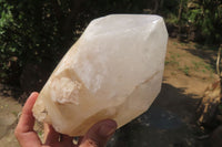 Polished Partially White Quartz Crystal x 1 From Madagascar