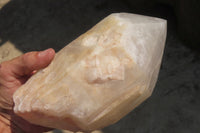 Polished Partially White Quartz Crystal x 1 From Madagascar