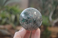 Polished Emerald Mica In Matrix Spheres x 2 From Mutoko, Zimbabwe