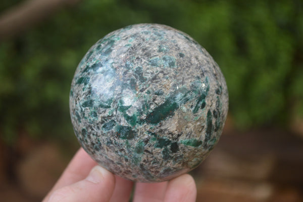 Polished Emerald Mica In Matrix Spheres x 2 From Mutoko, Zimbabwe